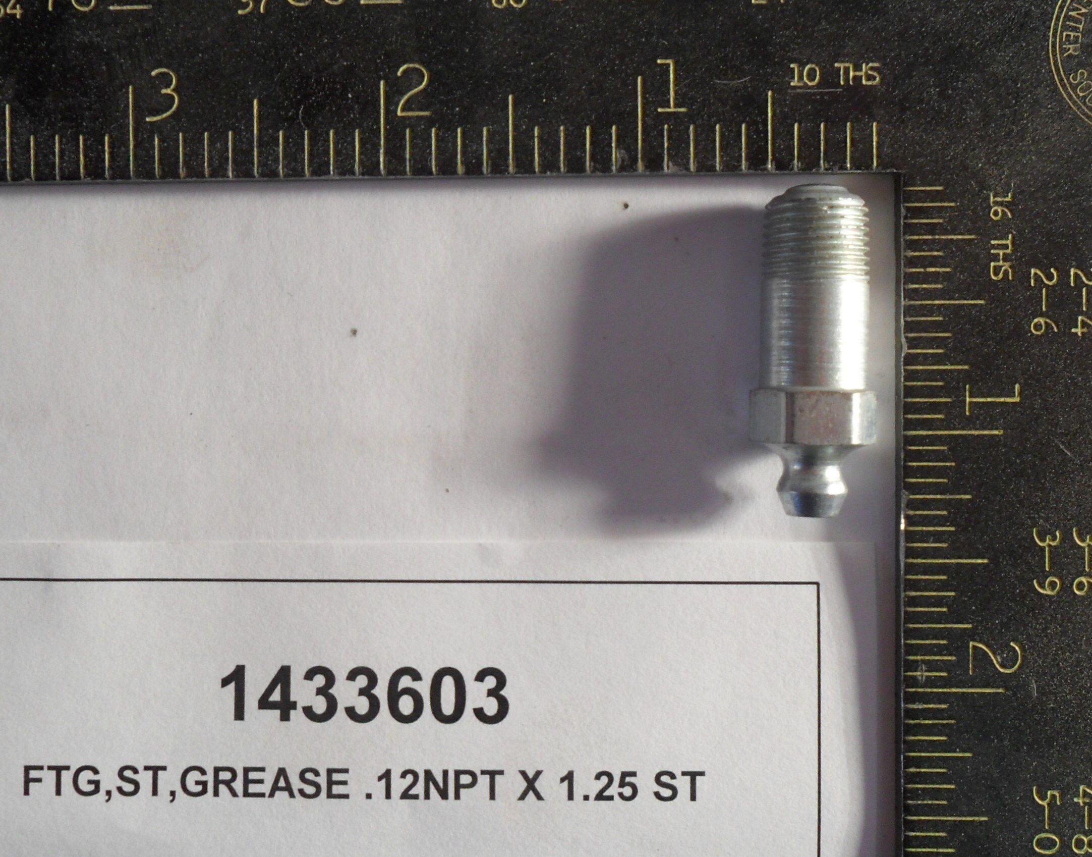 FTG,ST,GREASE .12NPT X 1.25 ST