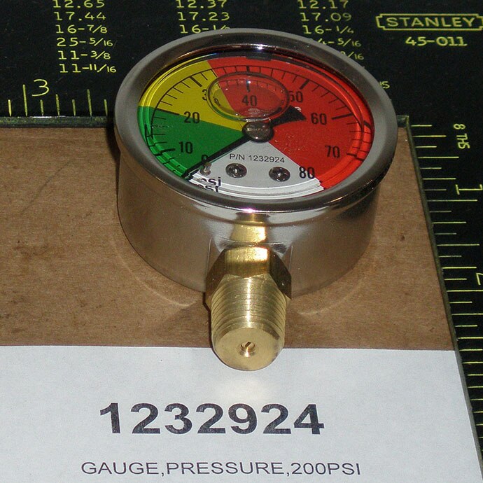 GAUGE,PRESSURE,200PSI