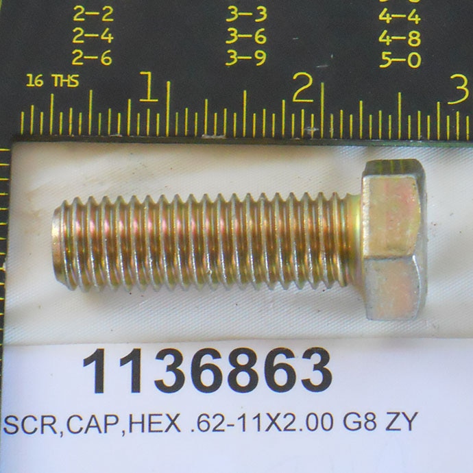 SCR,CAP,HEX .62-11X2.00 G8 ZY