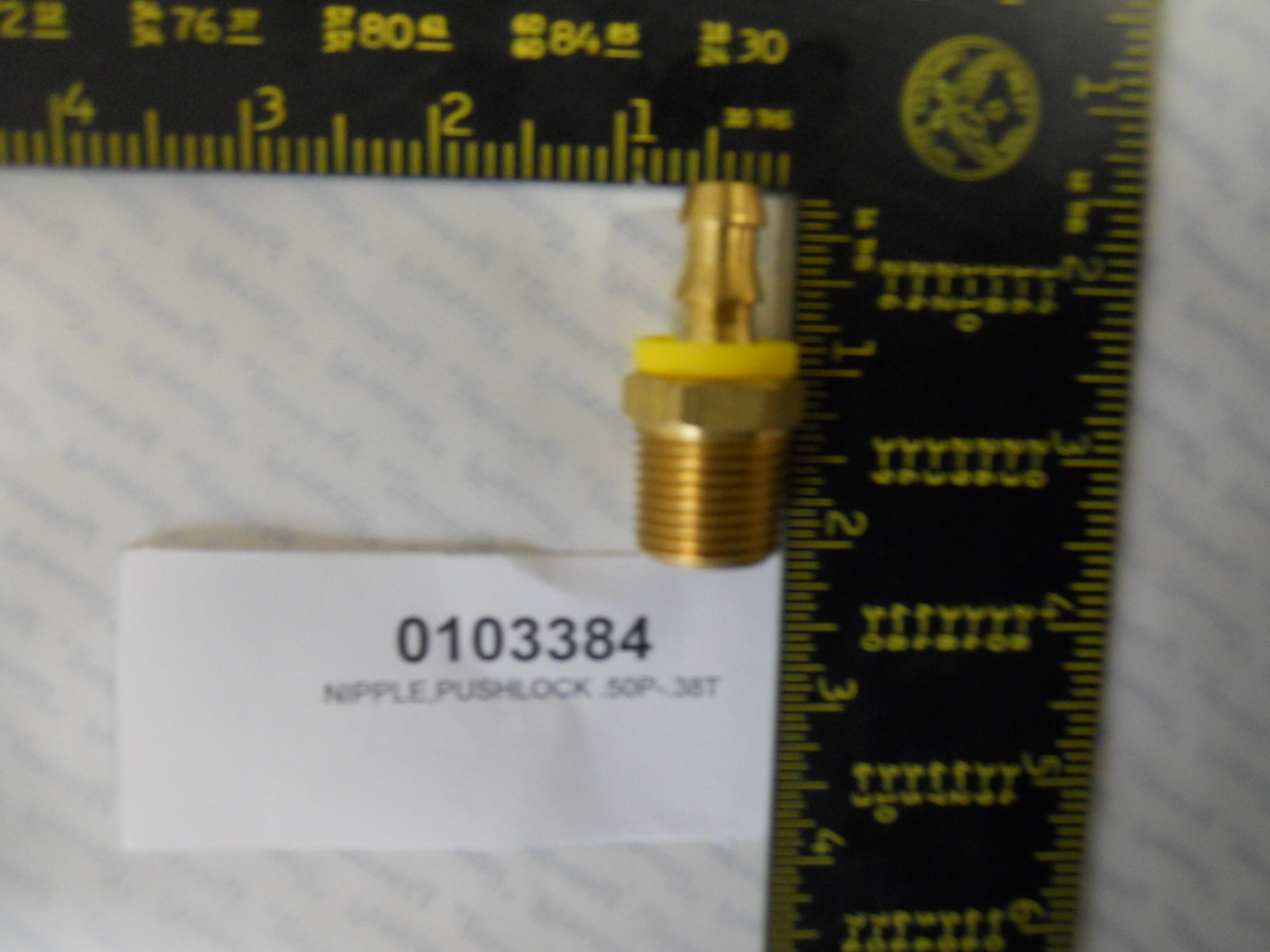 NIPPLE,PUSHLOCK .50P-.38T